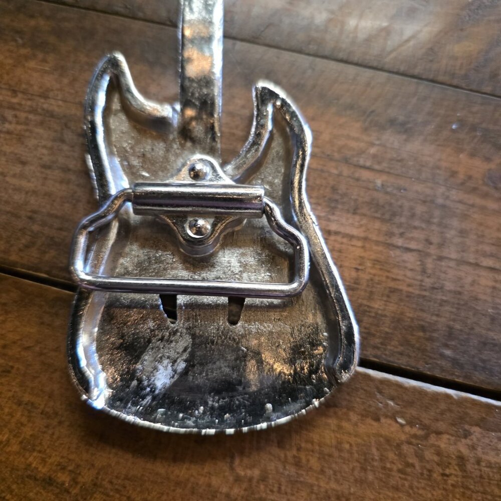 Guitar Musical Instrument Country Rock Rockabilly Music Belt Buckle - Picture 2 of 6